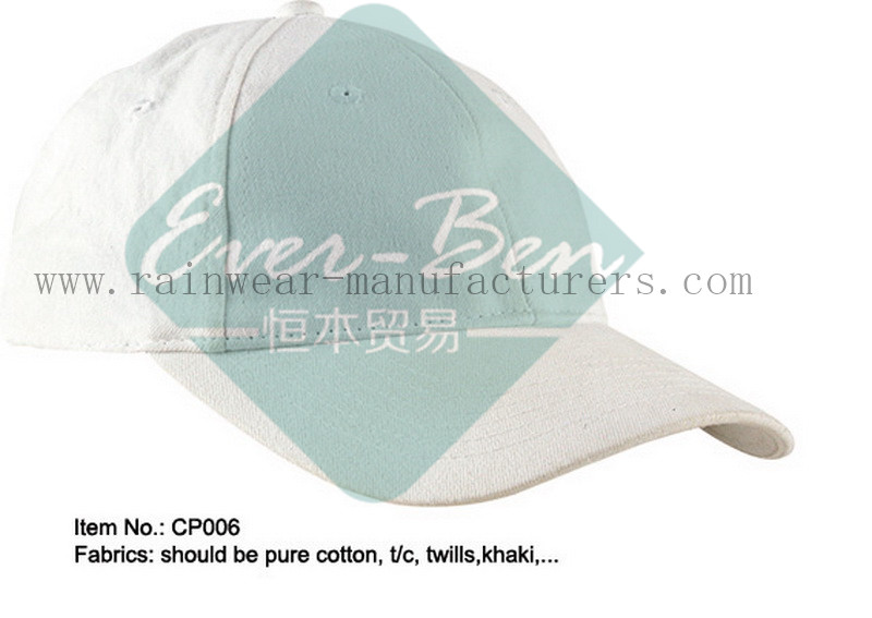 006 White baseball hats
